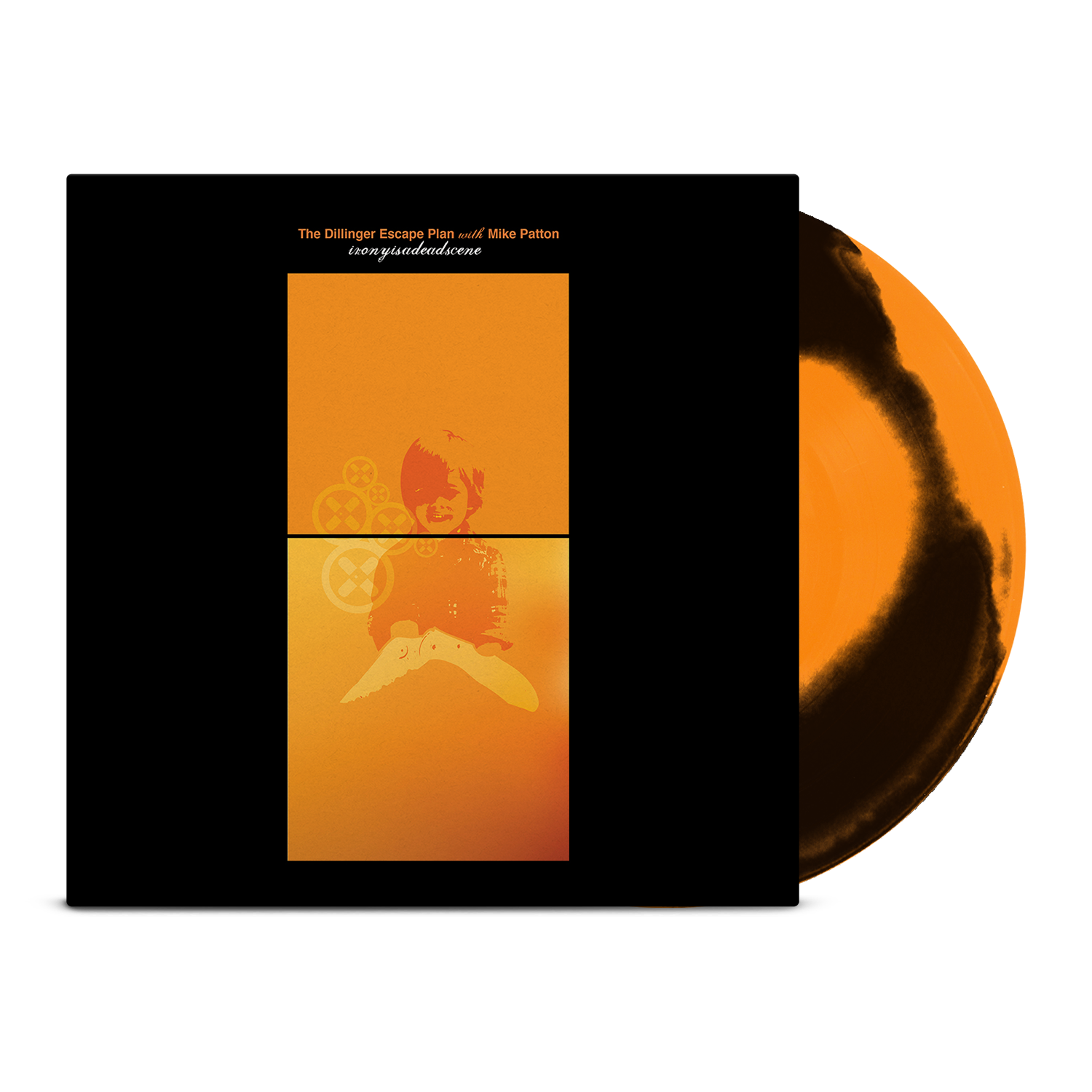 THE DILLINGER ESCAPE PLAN ‘IRONY IS A DEAD SCENE’ LIMITED-EDITION TANGERINE & BLACK LP – ONLY 500 MADE