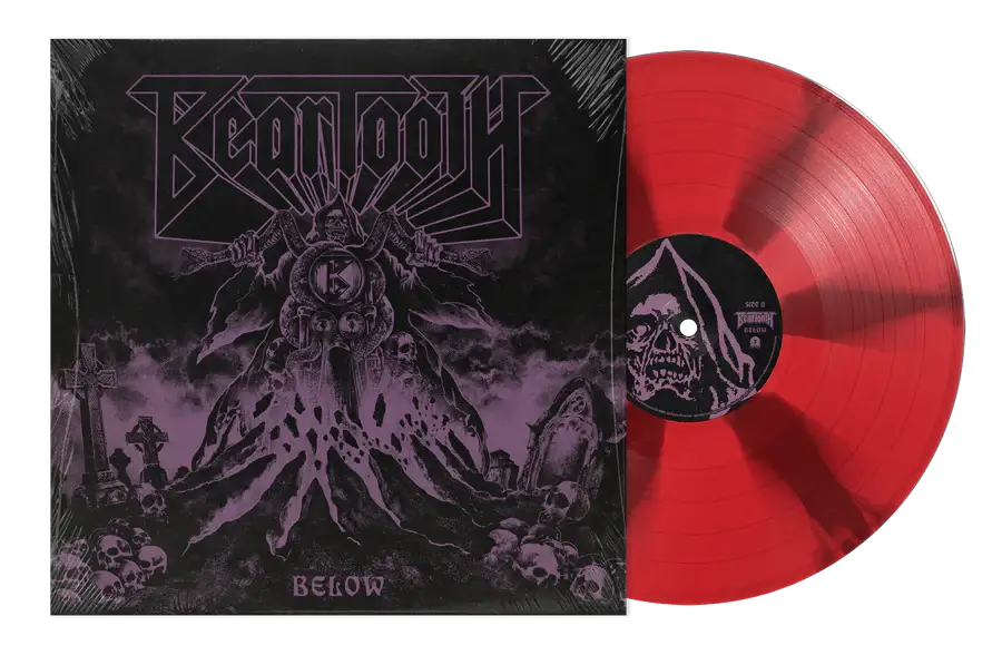 BEARTOOTH 'BELOW' LIMITED-EDITION RED AND GREY CORNETTO LP — ONLY 300 MADE