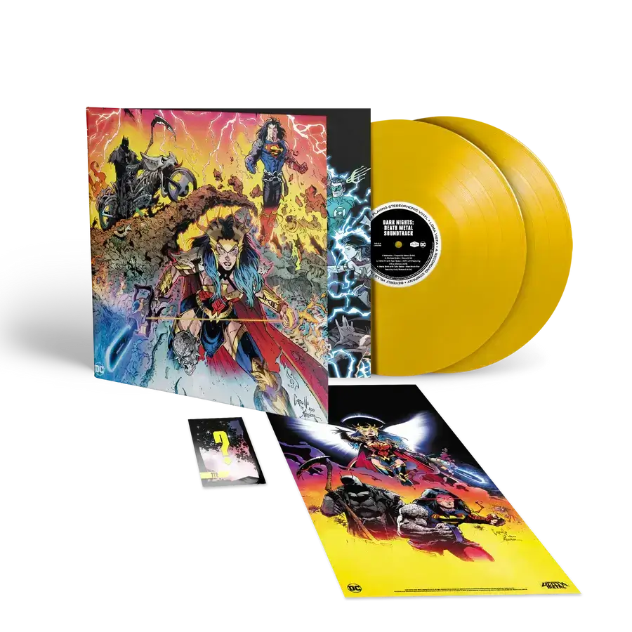 DC DARK NIGHTS: DEATH METAL SOUNTRACK 2LP BUNDLE (Red or Yellow Vinyl, Limited to 500 Each)
