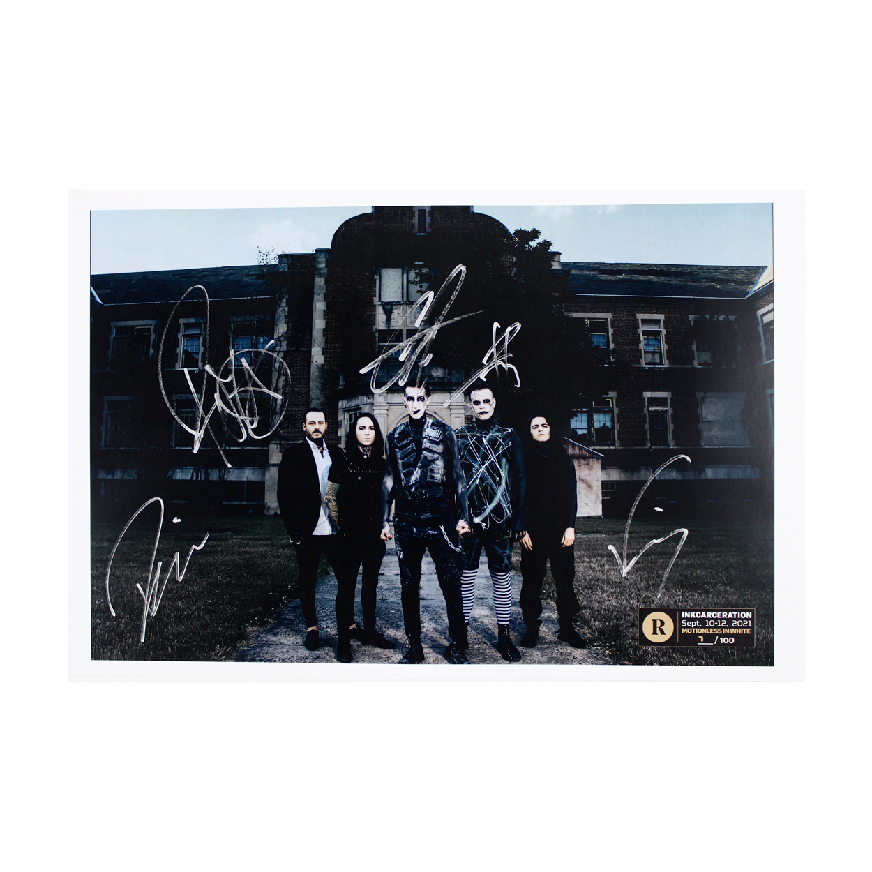 Motionless In White x Revolver x Inkcarceration - Signed Festival Post