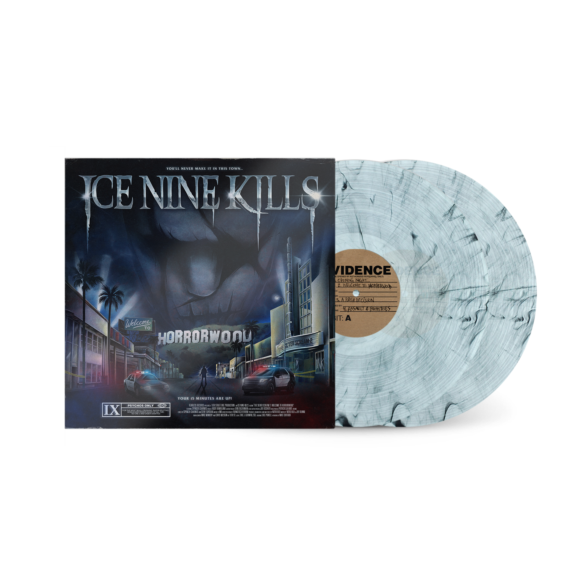 ICE NINE KILLS ‘WELCOME TO HORRORWOOD: THE SILVER SCREAM 2’ LIMITED-EDITION CLEAR SMOKE 2LP – ONLY 300 MADE