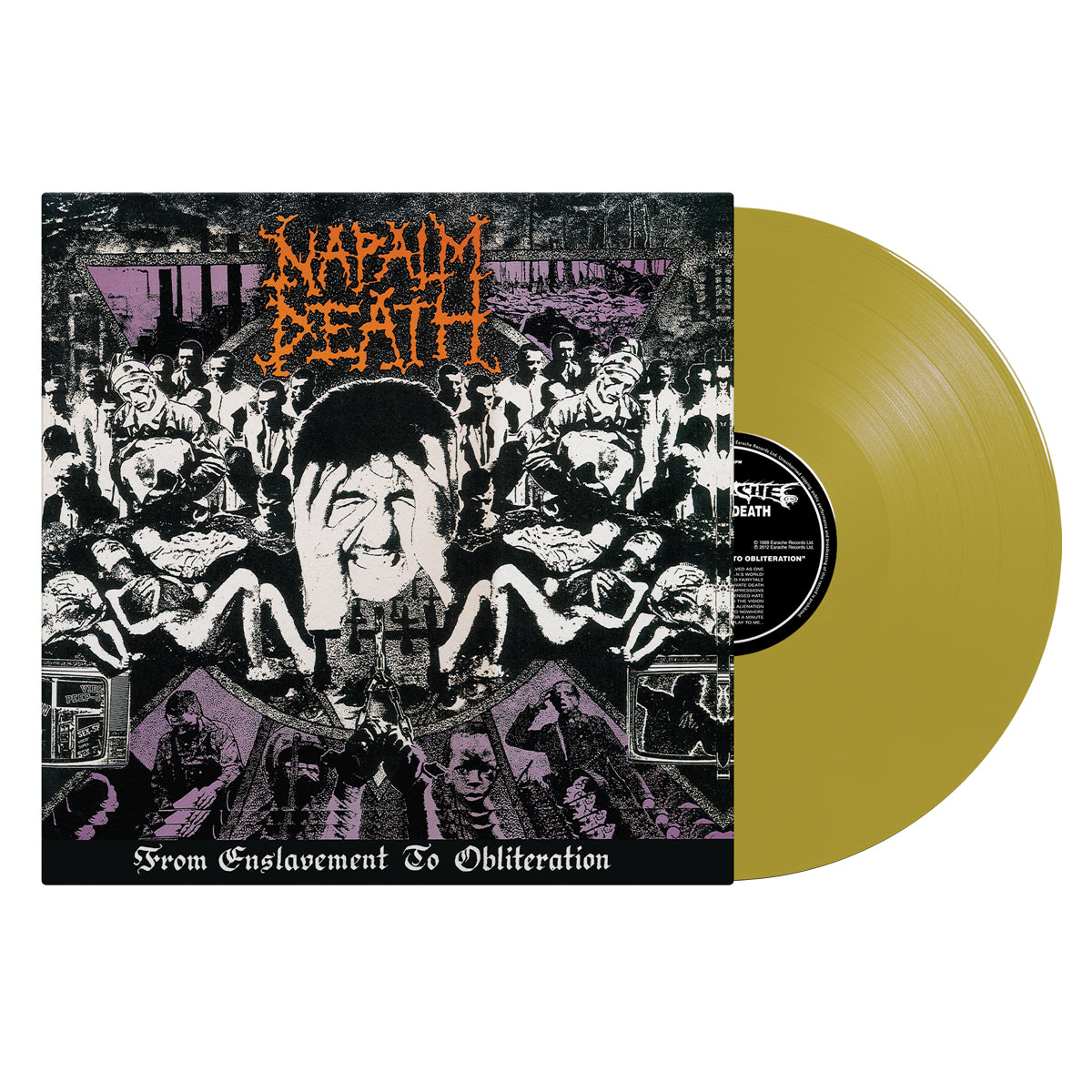 NAPALM DEATH 'FROM ENSLAVEMENT TO OBLITERATION' LIMITED-EDITION GOLD V