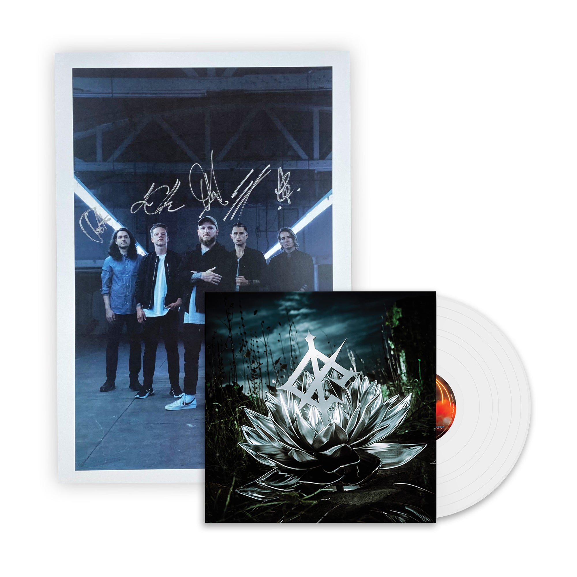 WE CAME AS ROMANS ‘DARKBLOOM’ LIMITED-EDITION WHITE LP + ROCKVILLE PRINT BUNDLE