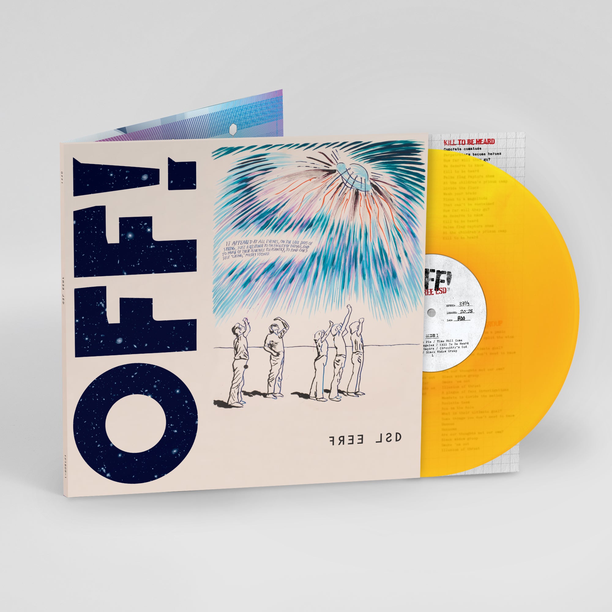 Off! 'Free LSD' LP - Limited Edition Translucent Orange Vinyl