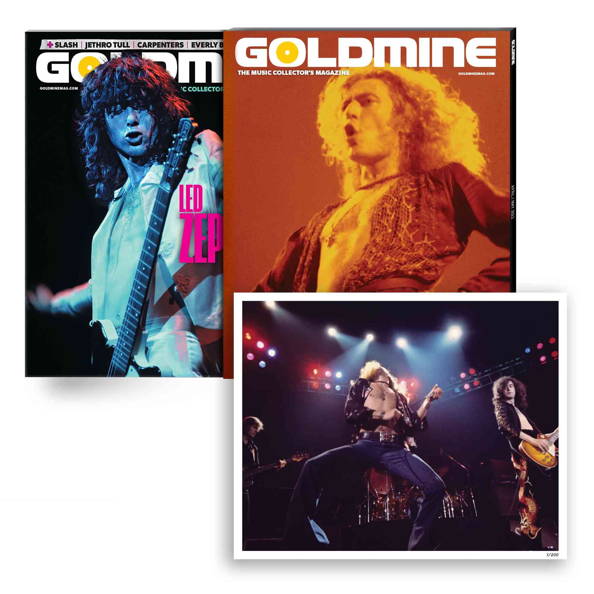 GOLDMINE x ZEPPELIN APR/MAY 2022 ALTERNATE COVER ISSUE WITH HAND-NUMBERED SLIPCASE & EXCLUSIVE PHOTO PRINT - LIMITED TO 200