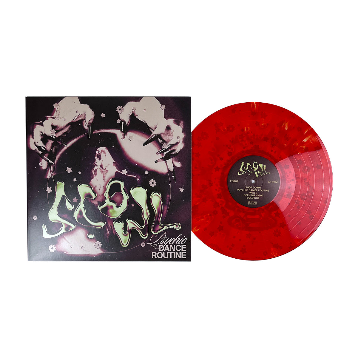 SCOWL ‘PSYCHIC DANCE ROUTINE’ EP (Limited Edition – Only 600 made, Clear / Red "Cloudy" & Screen Printed B-Side Vinyl)