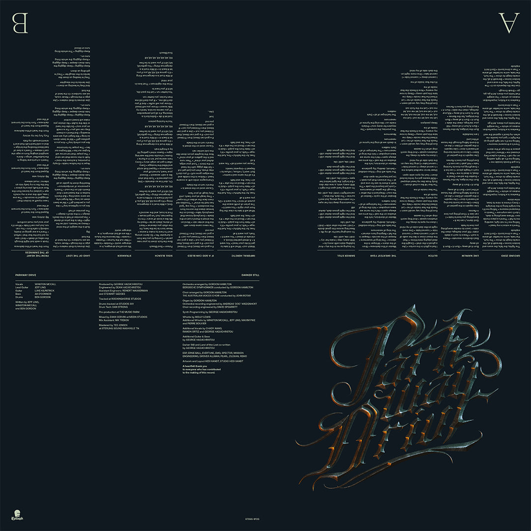 PARKWAY DRIVE ‘DARKER STILL’ LP (Limited Edition — Only 500 Made, Yellow & Black Vinyl)