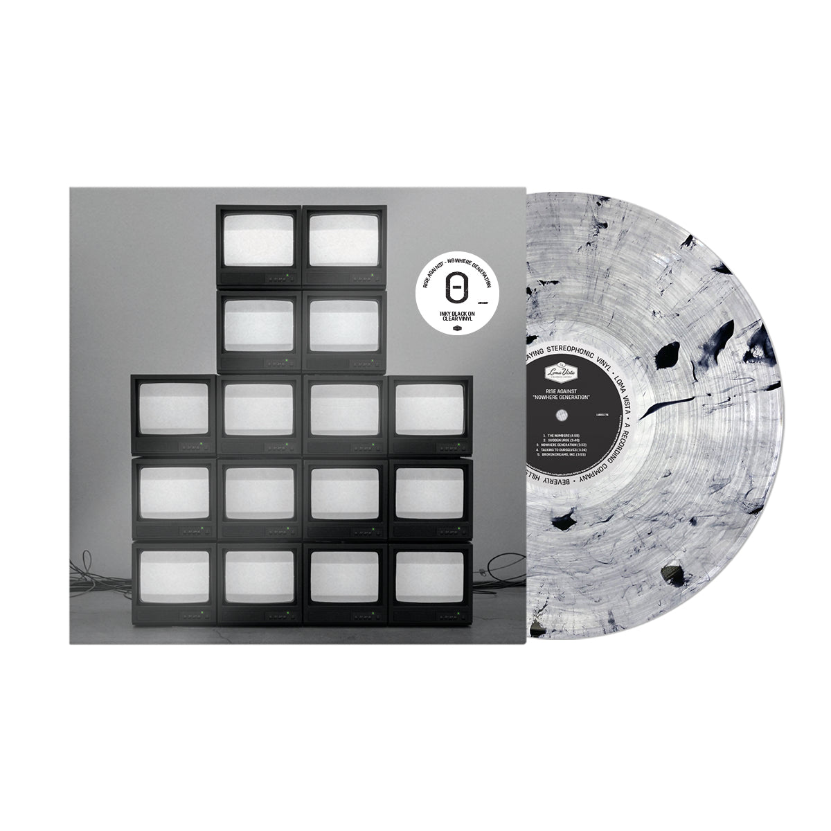 RISE AGAINST 'NOWHERE GENERATION' LP (Limited Edition — Only 600 Made, Inky Black on Clear Vinyl)