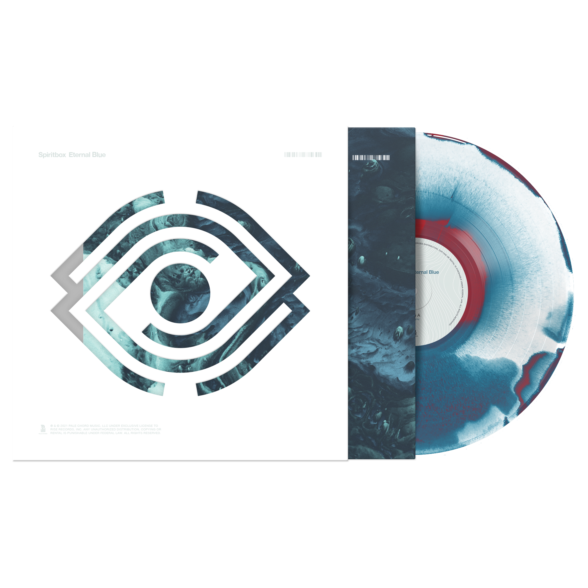 SPIRITBOX ‘ETERNAL BLUE’ LIMITED-EDITION WHITE, RED, AND BLUE SMUSH LP – ONLY 300 MADE