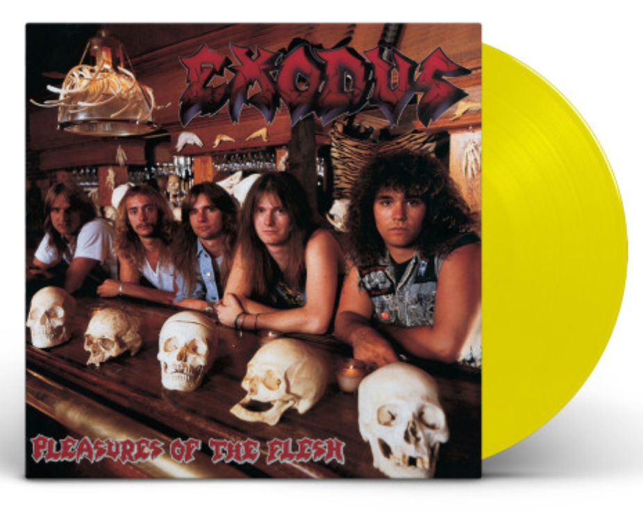 EXODUS 'PLEASURES OF THE FLESH' TRANSLUCENT YELLOW LP EXODUS 'PLEASURES OF THE FLESH' TRANSLUCENT YELLOW LP
