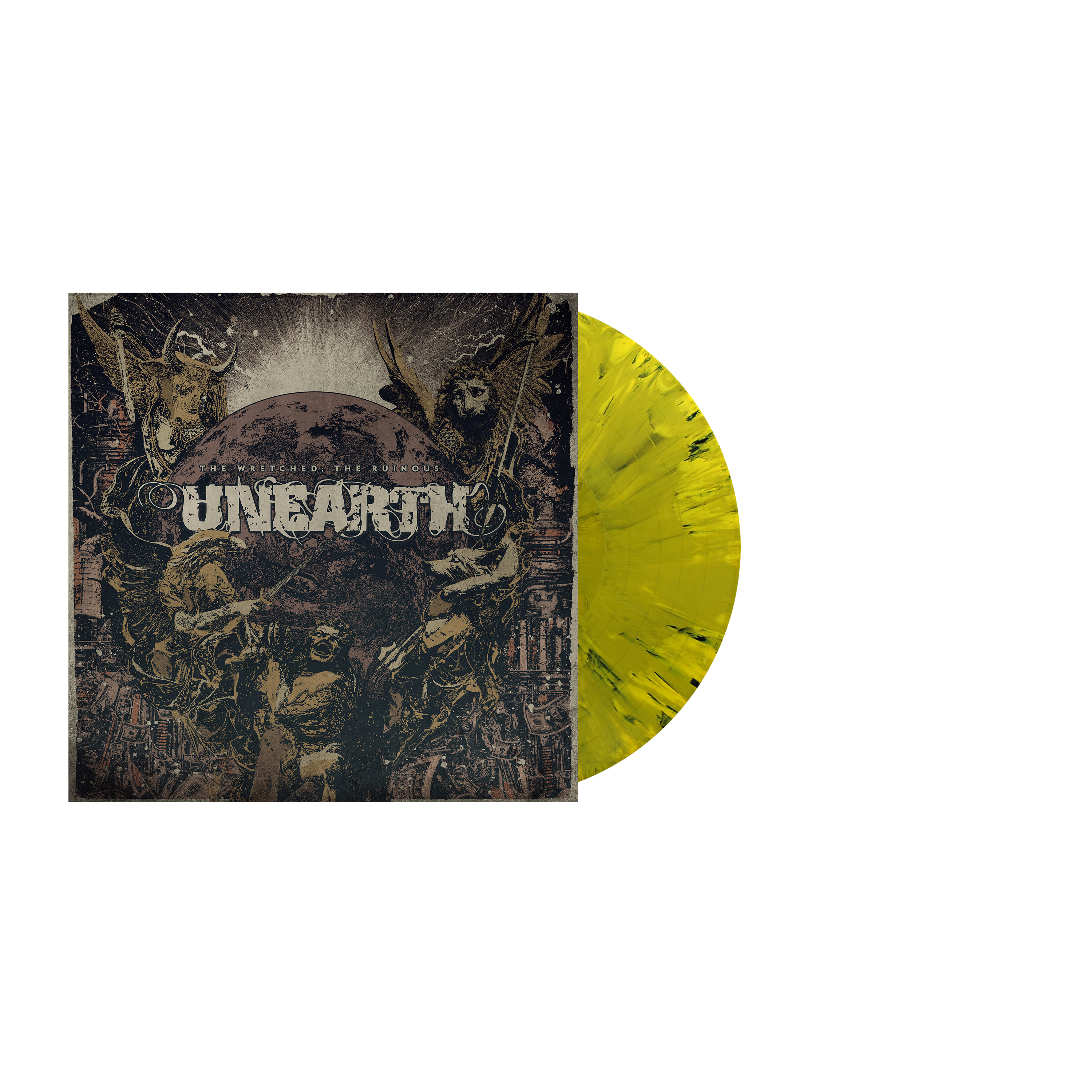 UNEARTH ‘THE WRETCHED; THE RUINOUS’ LP (Limited Edition – Only 300 made, Yellow & Black Marble Vinyl)
