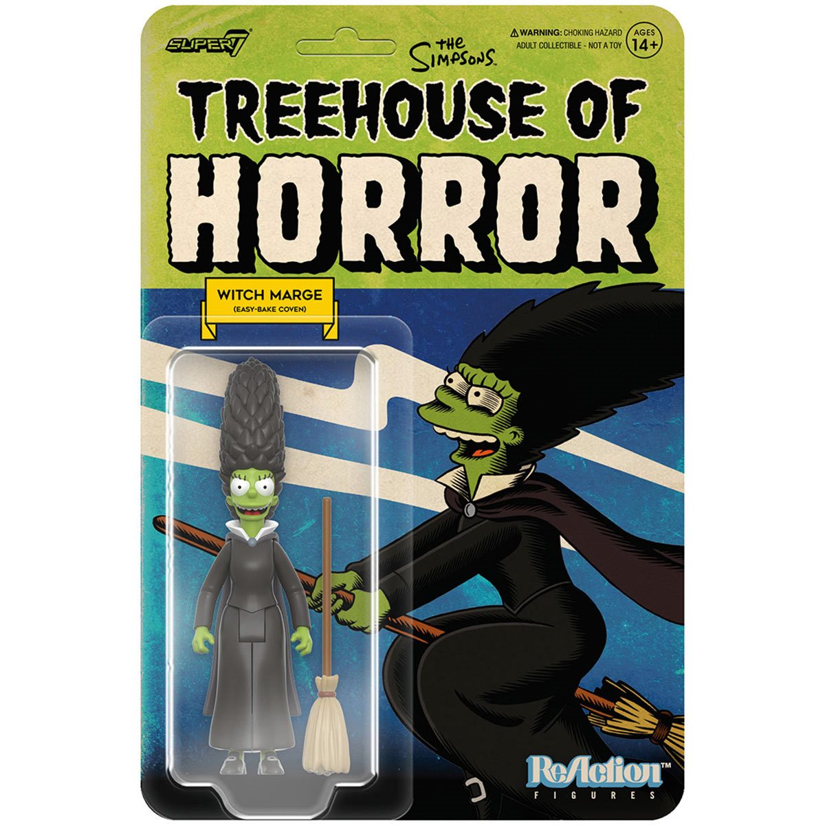 THE SIMPSONS REACTION WAVE 4 (TREEHOUSE OF HORROR V2) - WITCH MARGE SIMPSON ACTION FIGURE BOX