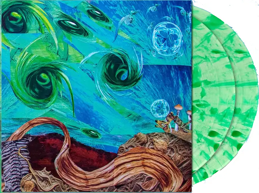 INTRONAUT 'FLUID EXISTENTIAL INVERSIONS' - GREEN WATERCOLOR 2xLP
