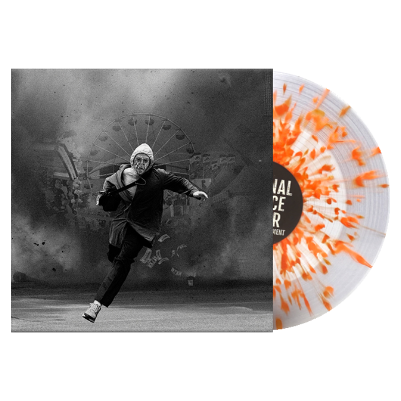 REGIONAL JUSTICE CENTER 'CRIME AND PUNISHMENT' CLEAR WITH ORANGE SPLATTER LP