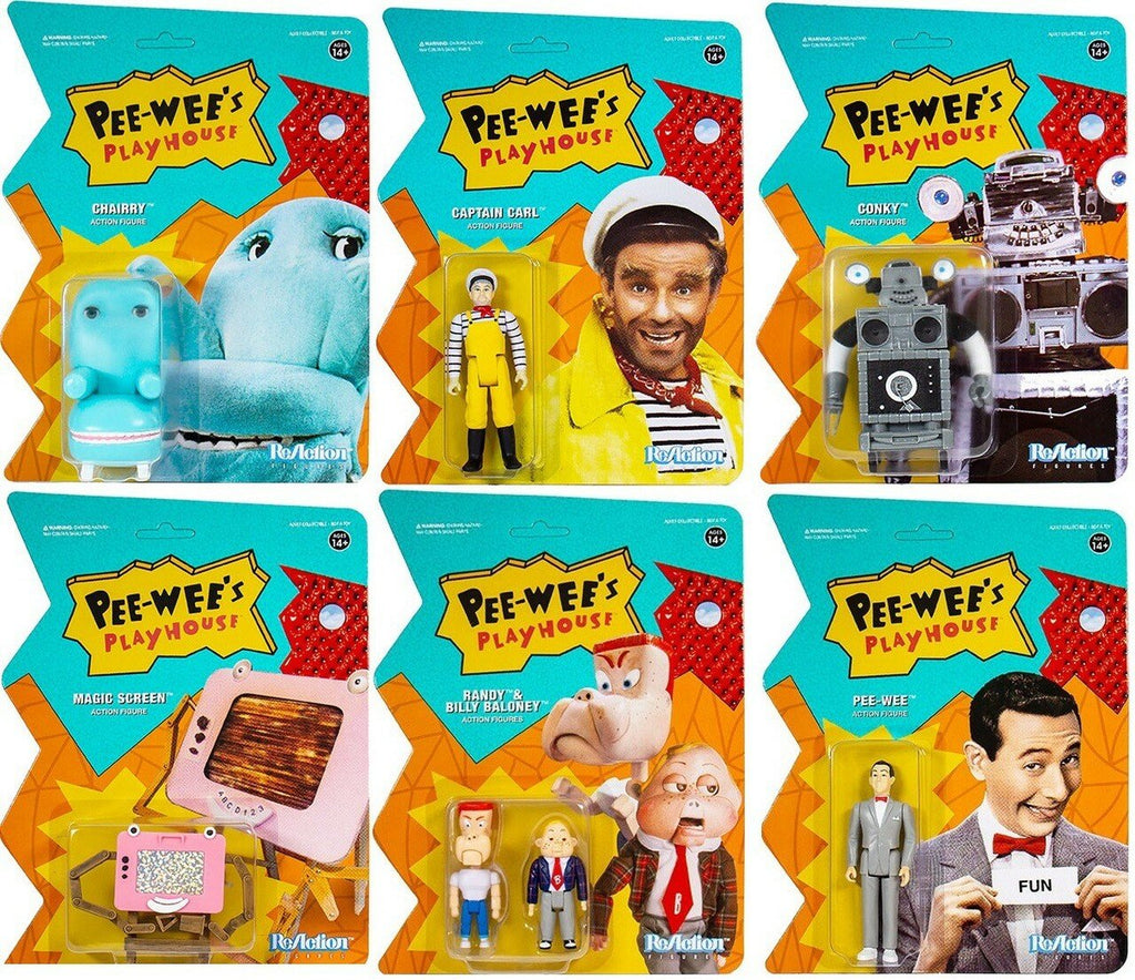 PEE-WEE'S PLAYHOUSE ACTION FIGURES - COMPLETE SET