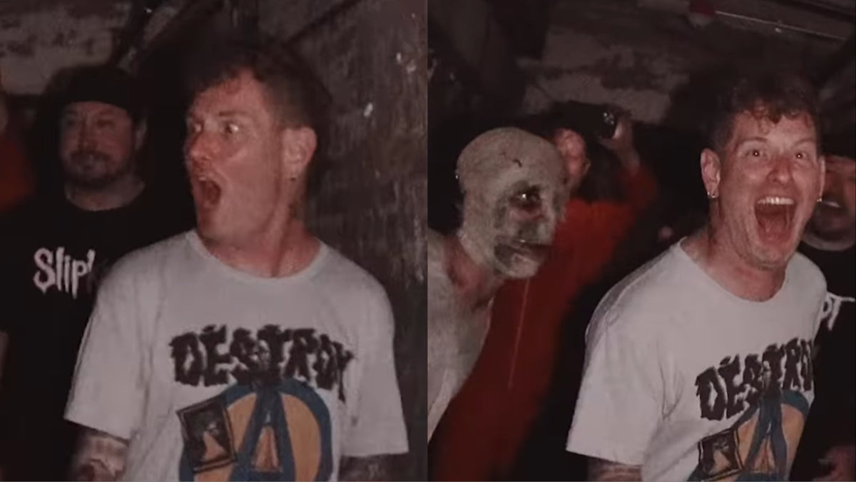 See SLIPKNOT’s COREY TAYLOR get scared shitless in haunted house