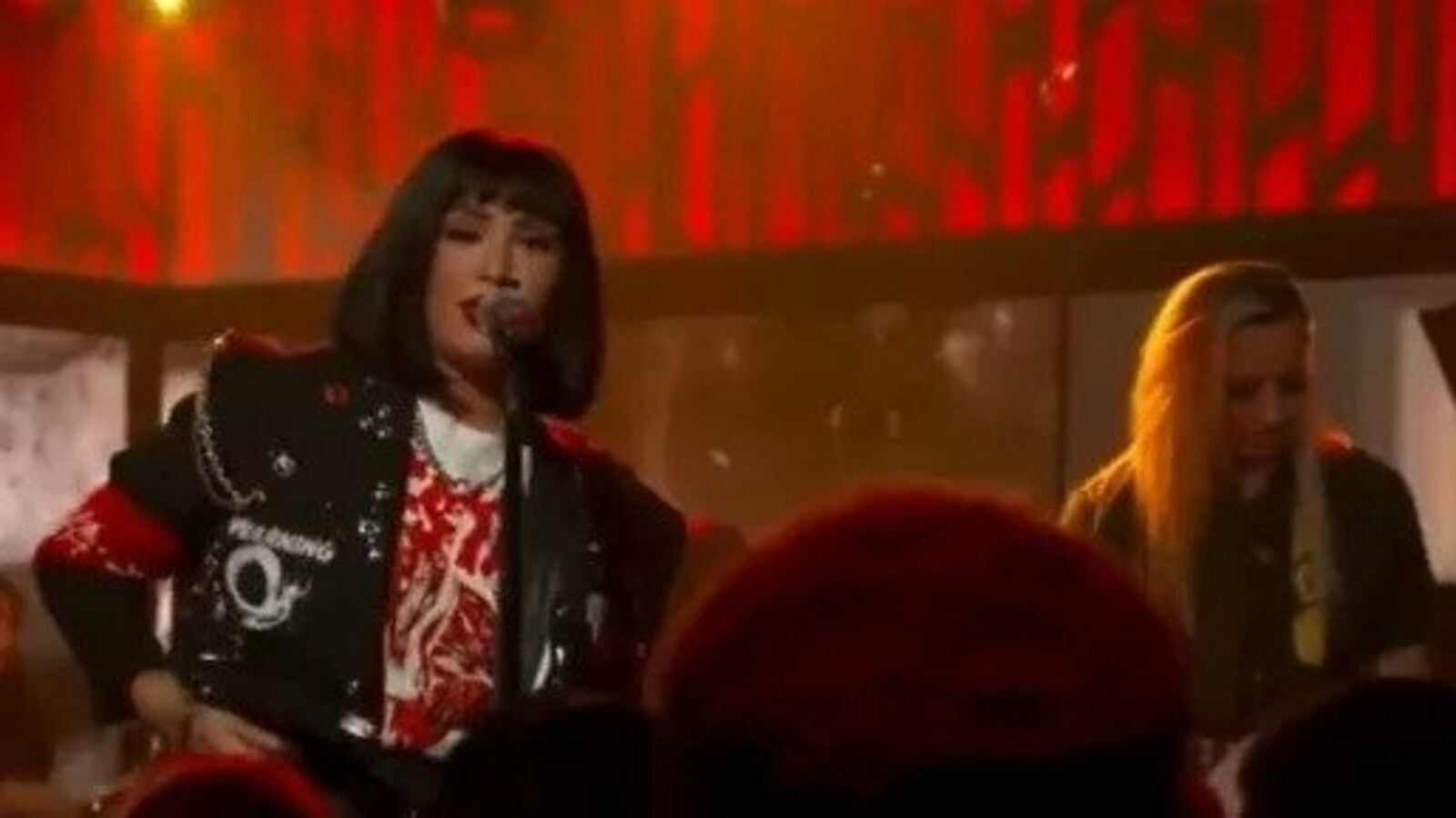 See Nita Strauss Play With Demi Lovato on ‘Kimmel’