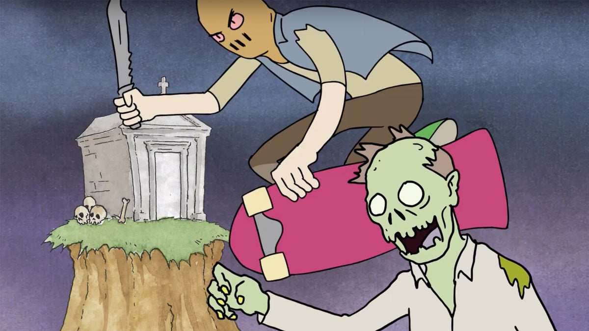 Skateboarding, Zombies, Gore: See Ghoul’s Wild New Animated “Shred the Dead” Video