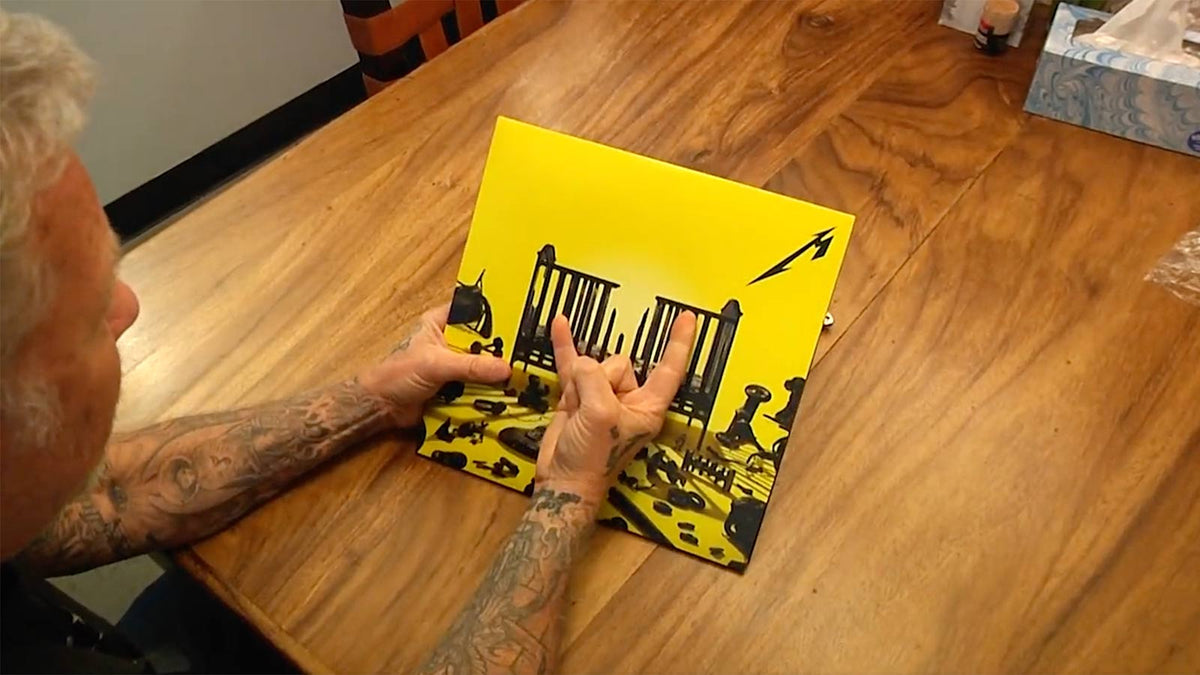 See JAMES HETFIELD’s funny unboxing video for METALLICA ’72 Seasons’ vinyl