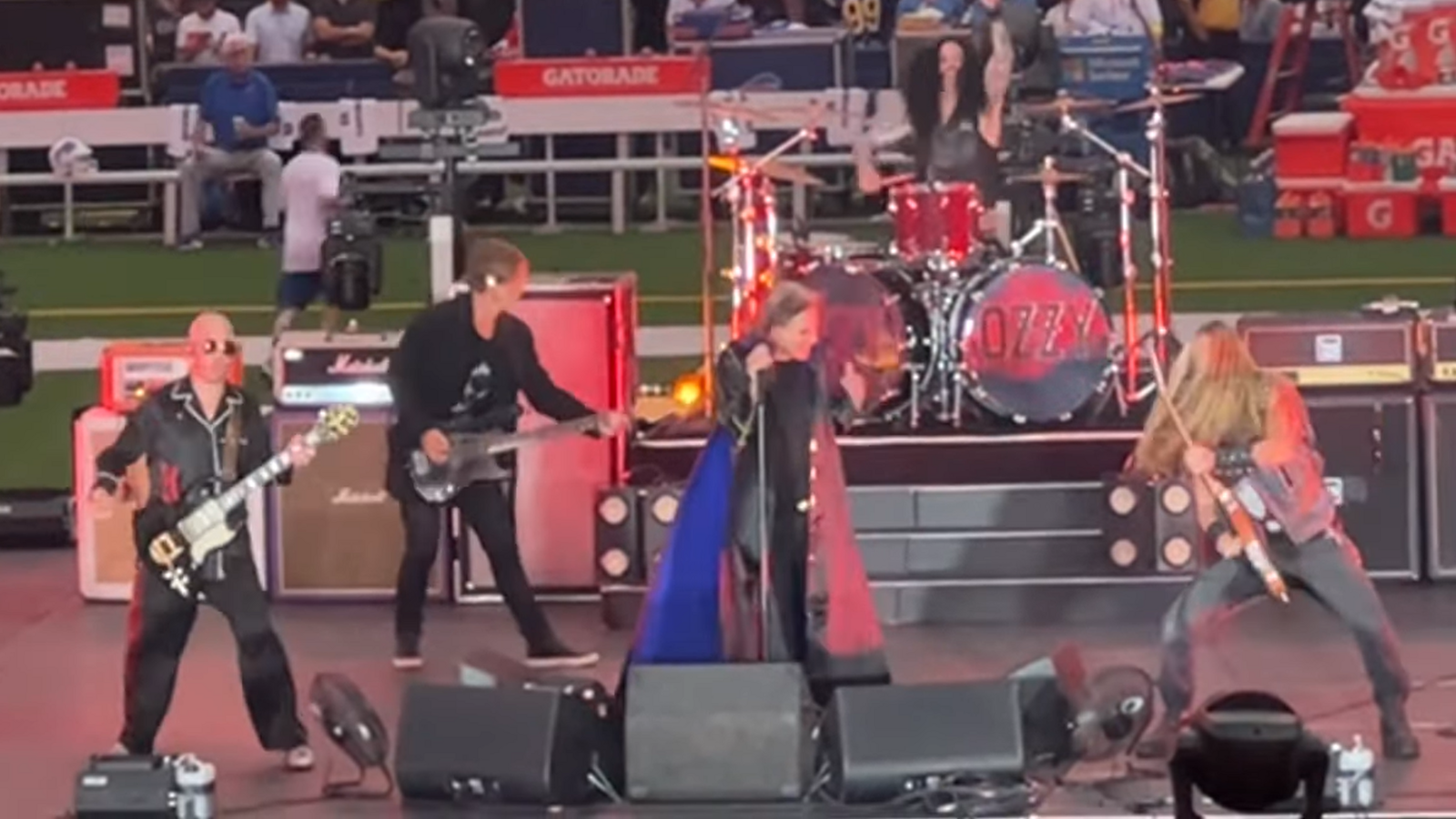 See Ozzy Osbourne Play “Crazy Train” With Zakk Wylde at NFL Halftime Show