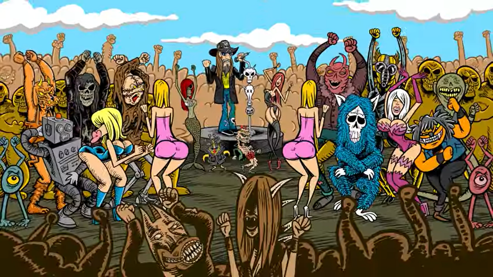 See Rob Zombie’s Freaky NSFW Video for “Shake Your Ass-Smoke Your Grass”