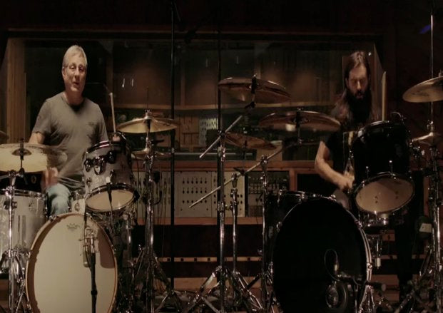 Slipknot’s Jay Weinberg Drums with Dad in Guitar Center Ad