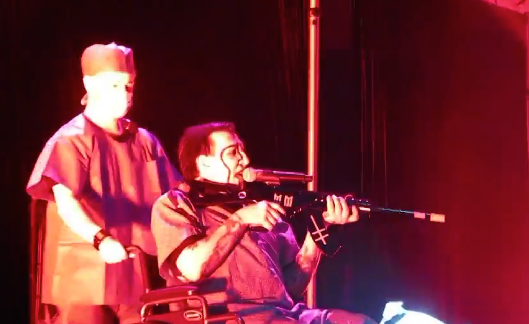 Marilyn Manson Unveils New Bassist, Points Fake Rifle at San Bernardino Audience
