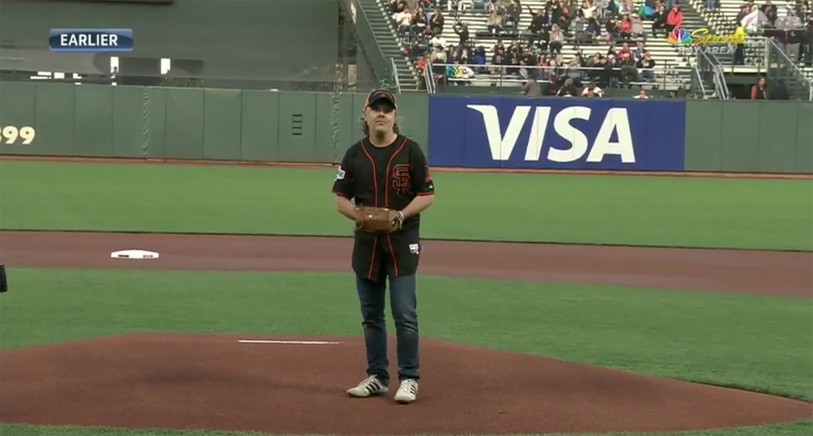 See Lars Ulrich Throw First Pitch at San Francisco Giants’ “Metallica Night”
