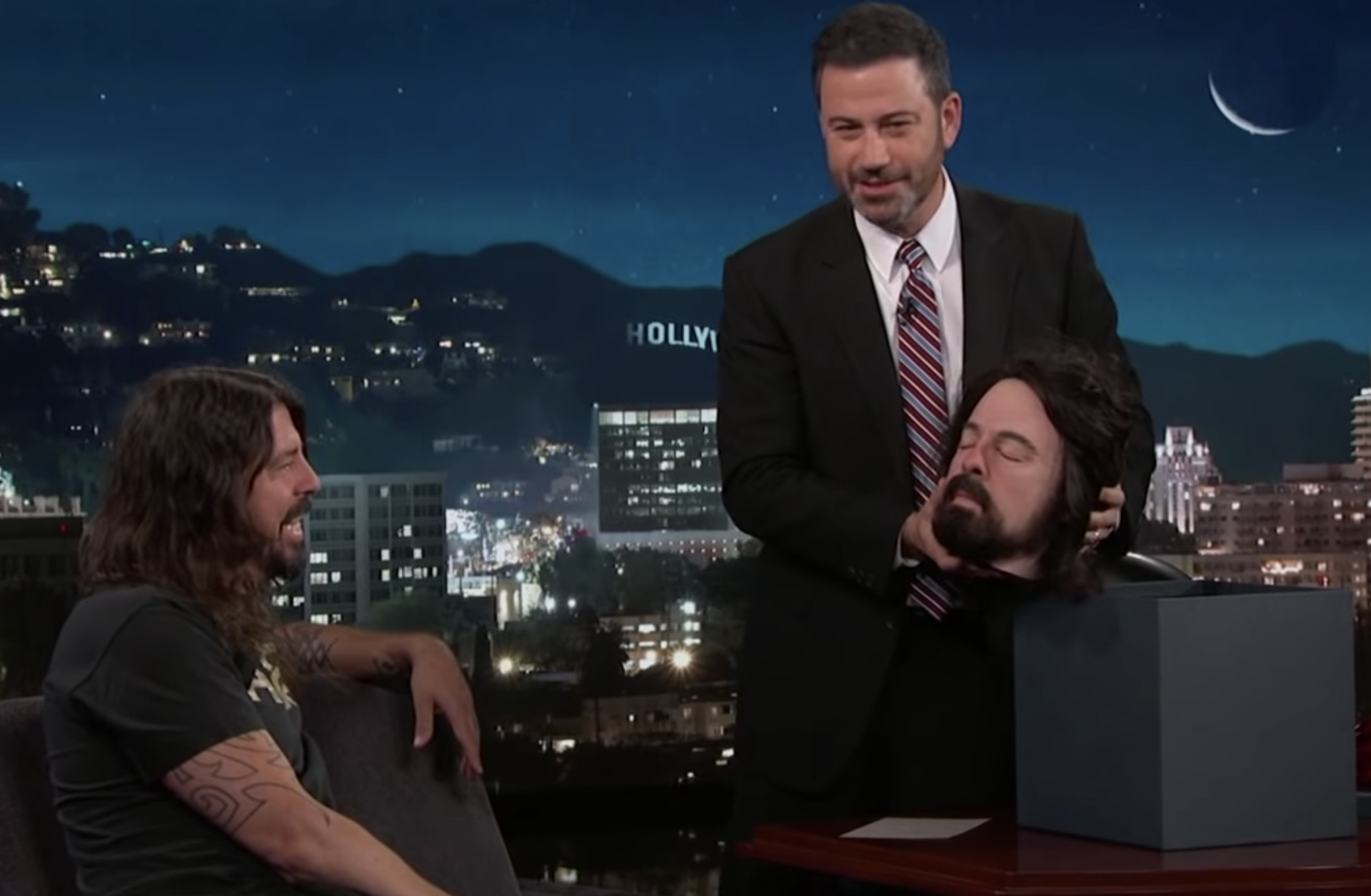 See Dave Grohl Give His Severed Head To Jimmy Kimmel