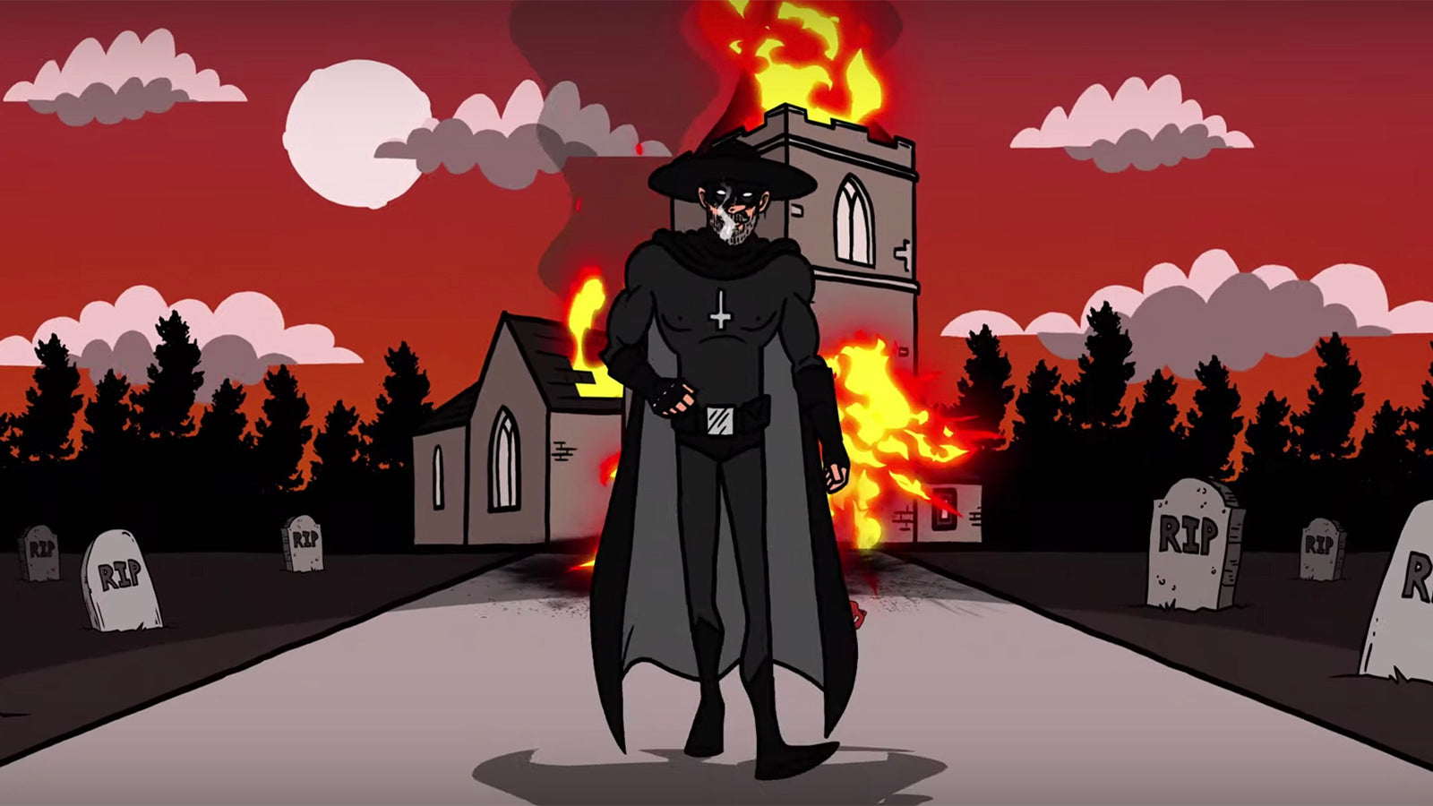Me and That Man: See Nergal’s Insane New Animated “Burning Churches” Video