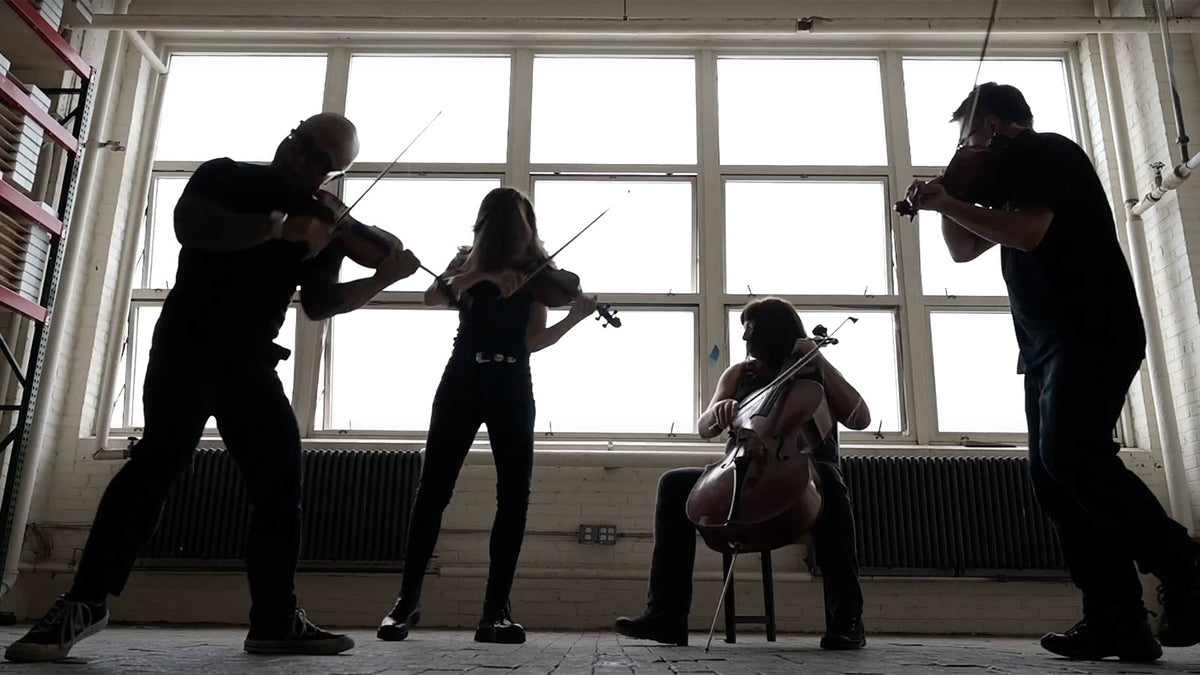 See string quartet SEVEN)SUNS cover DILLINGER ESCAPE PLAN’s “Prancer”