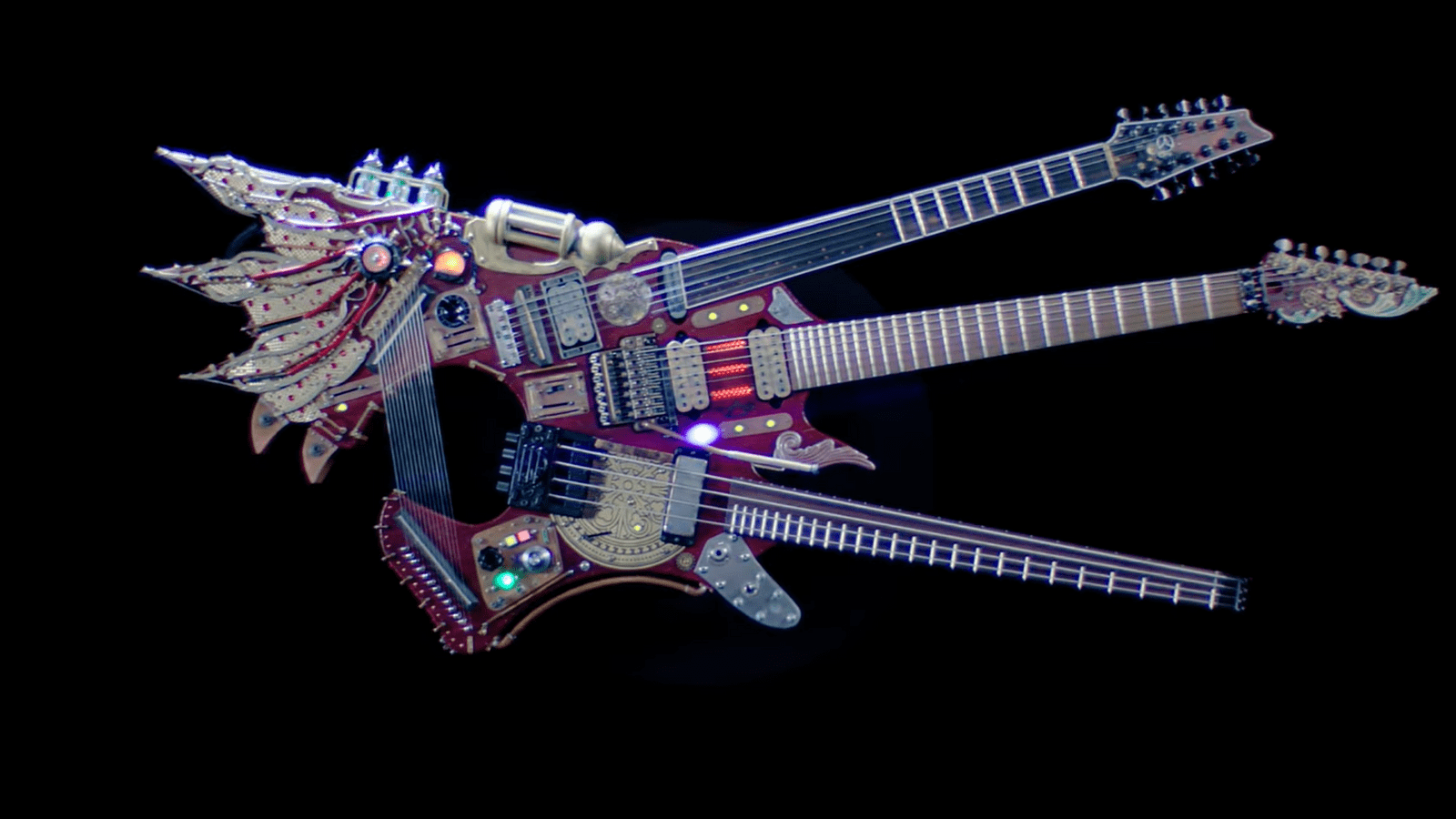 Steve Vai Unveils Insane Guitar-Bass-Harp Hybrid Instrument “The Hydra”