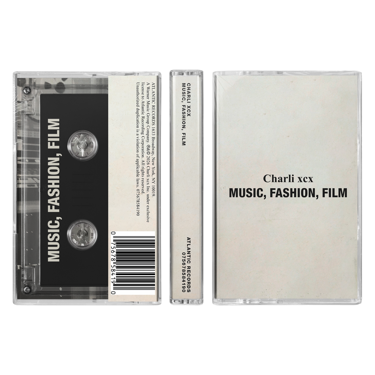 CHARLI XCX 'MUSIC, FASHION, FILM' CASSETTE