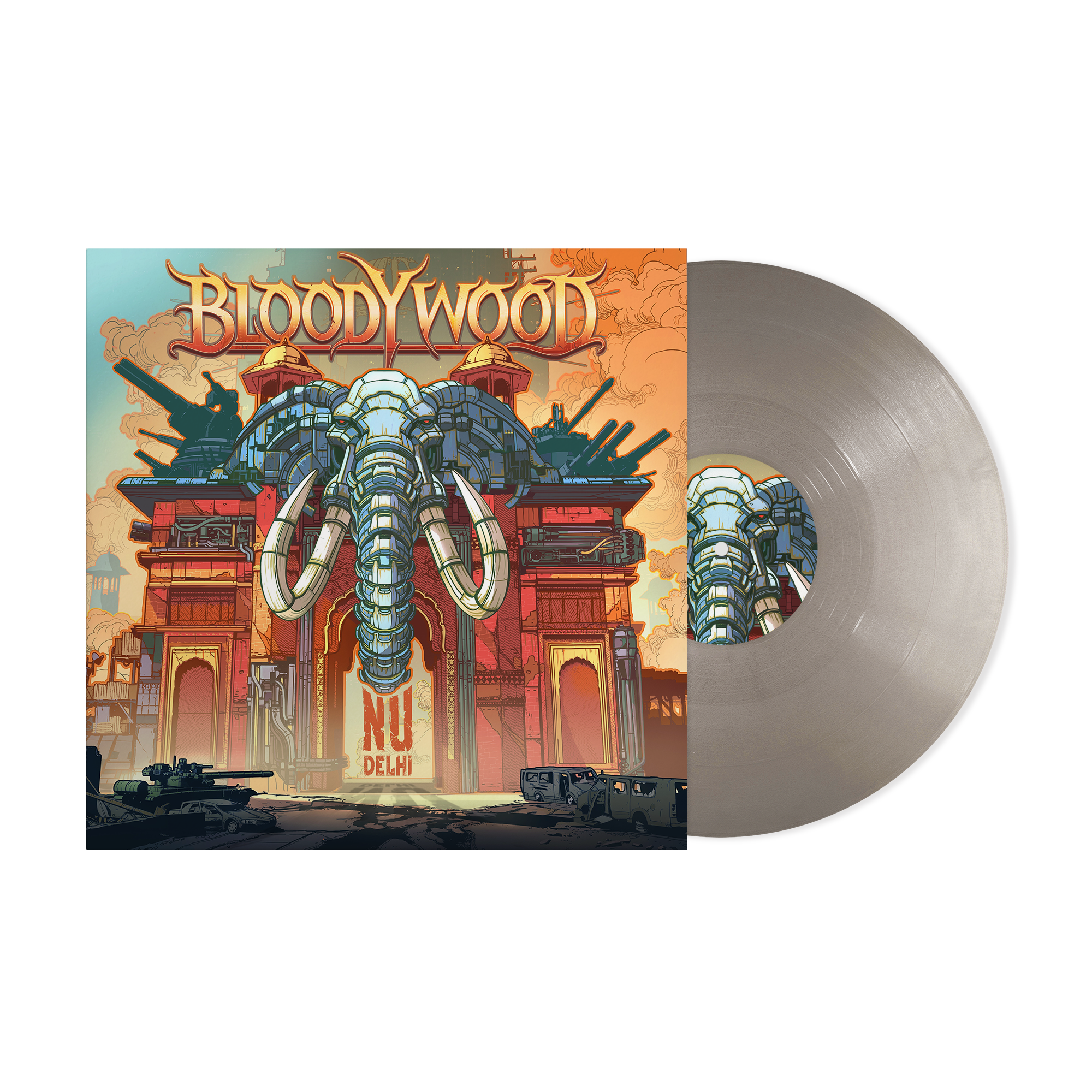 BLOODYWOOD ‘NU DELHI’ LP (Limited Edition – Only 300 Made, Opaque Silver Vinyl)