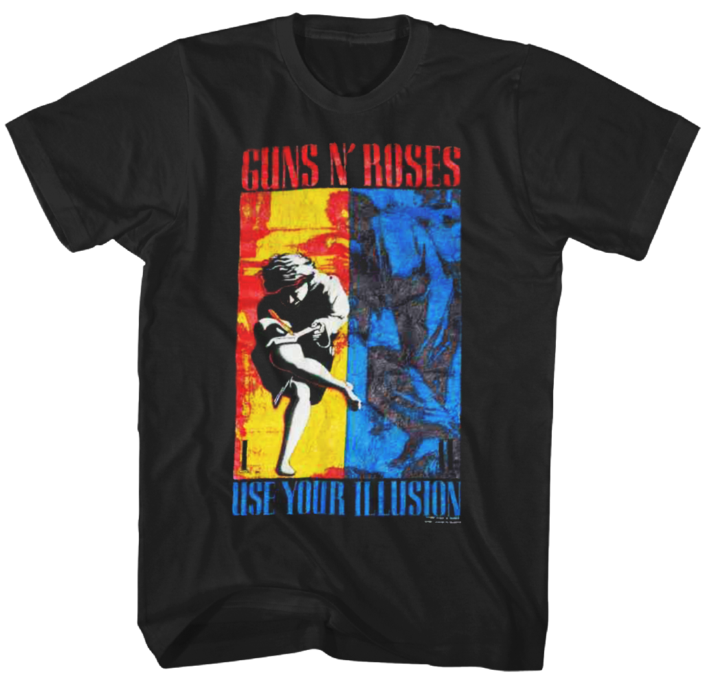 GUNS N ROSES 1991 ILLUSION COMBO T-SHIRT