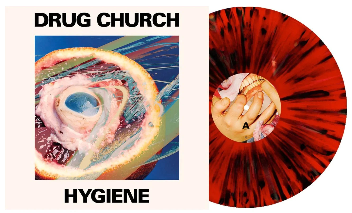 DRUG CHURCH 'HYGIENE' LIMITED-EDITION BLOOD RED WITH BLACK SPLATTER LP – ONLY 300 MADE