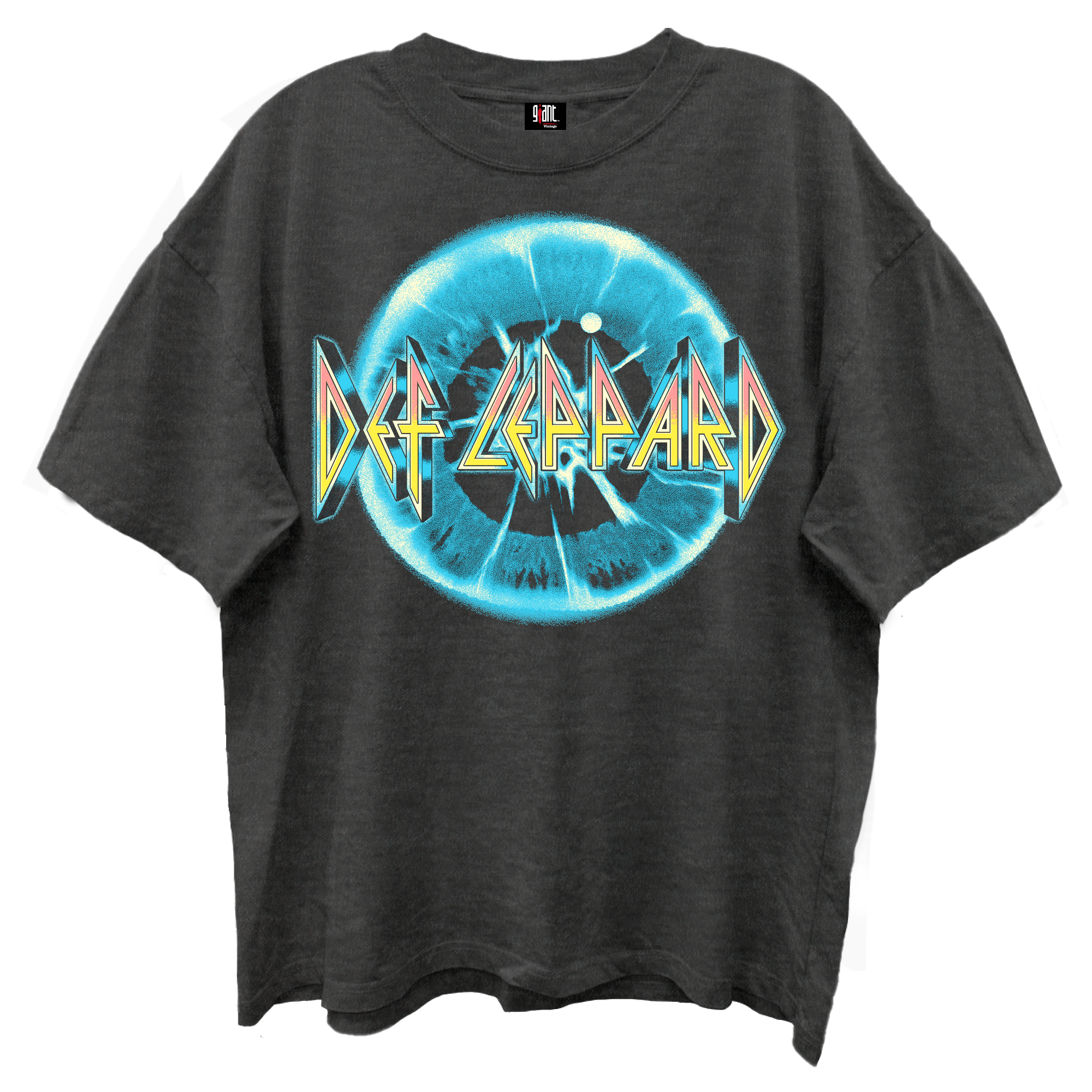 DEF LEPPARD ADRENALIZED LOGO GIANT VINTAGE BLACK T-SHIRT