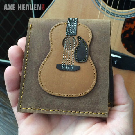 DREADNOUGHT ACOUSTIC GUITAR WALLET - HANDMADE FROM GENUINE LEATHER