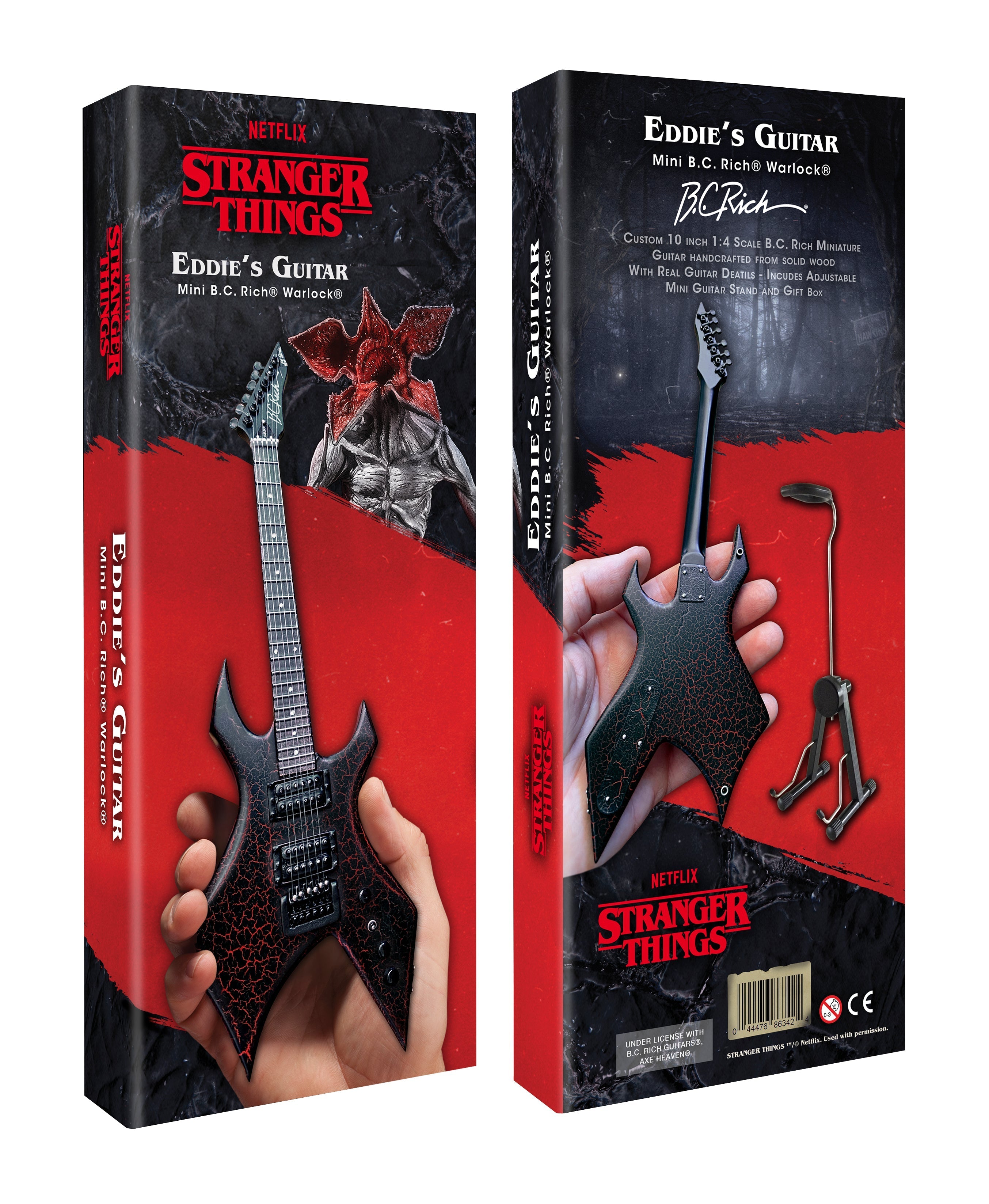 OFFICIAL STRANGER THINGS® EDDIE'S GUITAR B.C. RICH® NJ WARLOCK® MINI G
