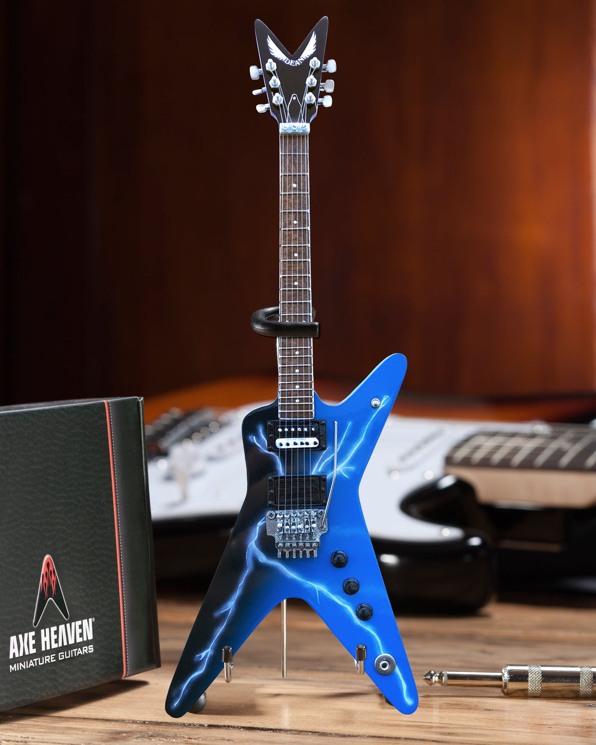 LICENSED DEAN DIMEBAG DARRELL FROM HELL LIGHTNING BOLT MINI GUITAR MODEL