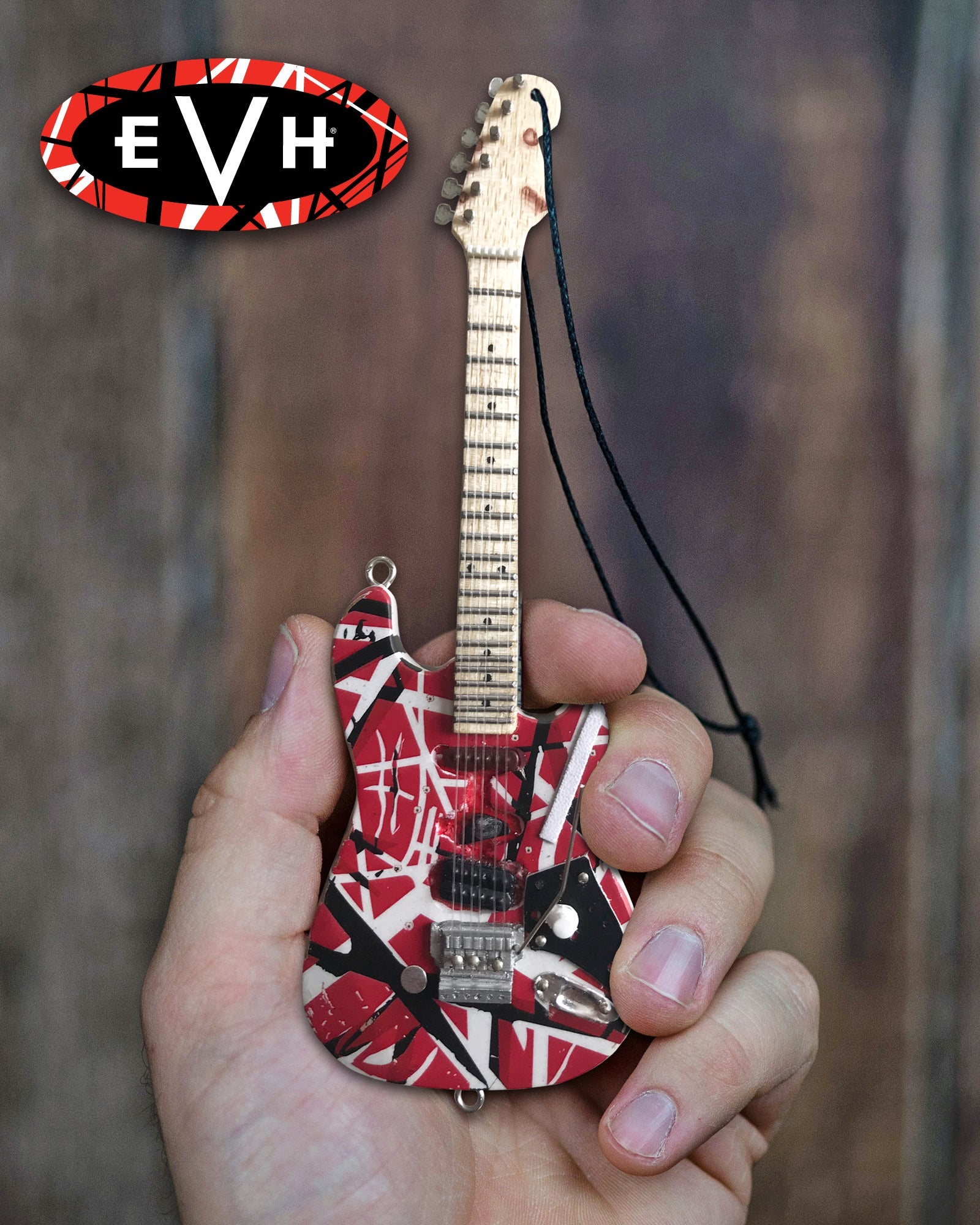 6" OFFICIALLY LICENSED EVH FRANKENSTEIN GUITAR HOLIDAY ORNAMENT