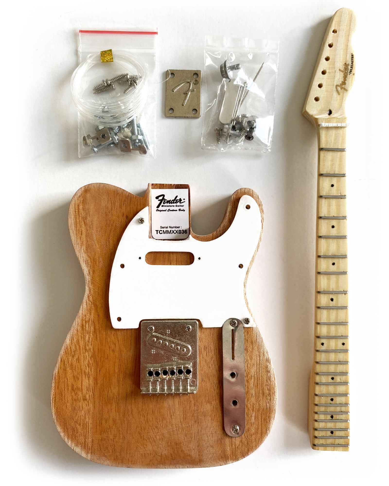 MINIATURE GUITAR MODEL KIT - FENDER™ TELECASTER™ - BUILD YOUR OWN - OFFICIALLY LICENSED