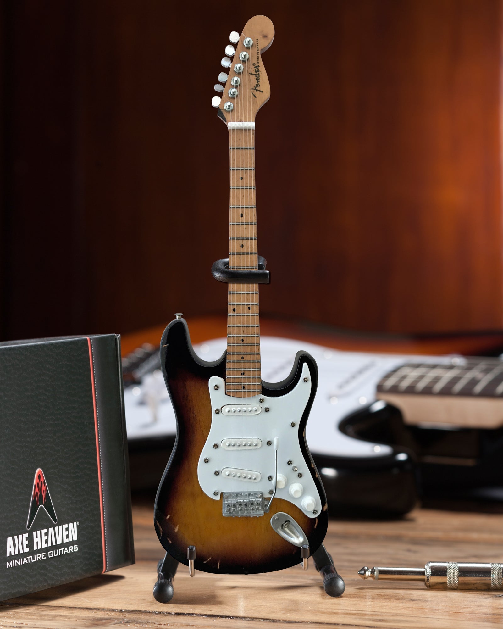 VINTAGE DISTRESSED SIGNATURE MINI FENDER™ STRAT™ GUITAR REPLICA - OFFICIALLY LICENSED