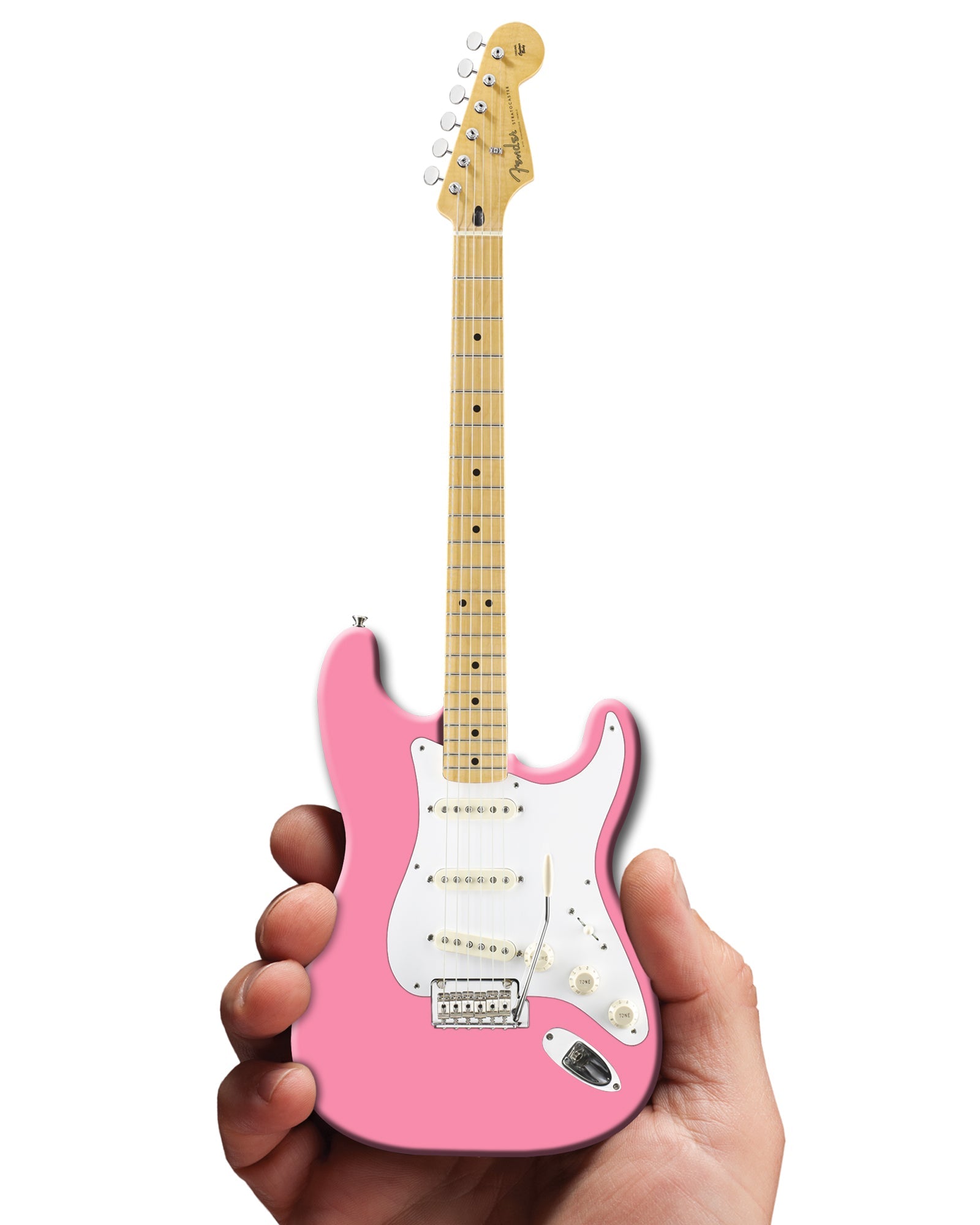 PINK FENDER™ STRAT™ MINIATURE GUITAR REPLICA - OFFICIALLY LICENSED