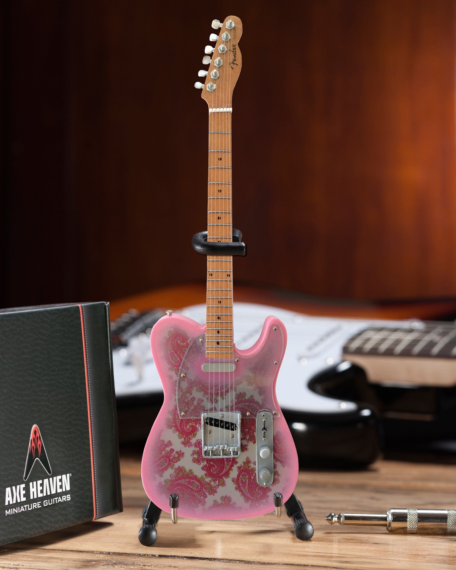 FENDER™ MINIATURE PINK PAISLEY TELECASTER™ GUITAR REPLICA - OFFICIALLY LICENSED