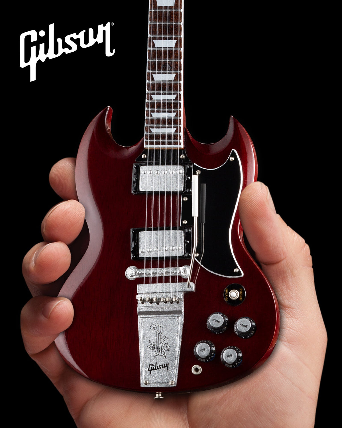 GIBSON 1964 SG STANDARD CHERRY 1:4 SCALE MINI GUITAR MODEL