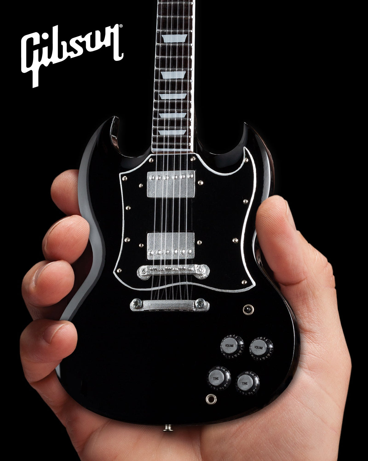 GIBSON SG STANDARD EBONY 1:4 SCALE MINI GUITAR MODEL