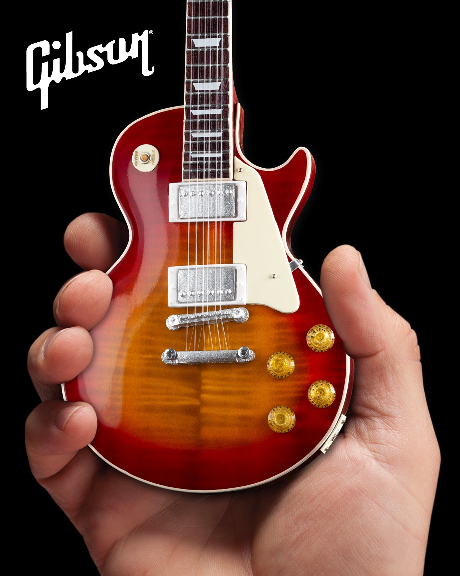 GIBSON 1959 LES PAUL STANDARD CHERRY SUNBURST 1:4 SCALE MINI GUITAR MODEL