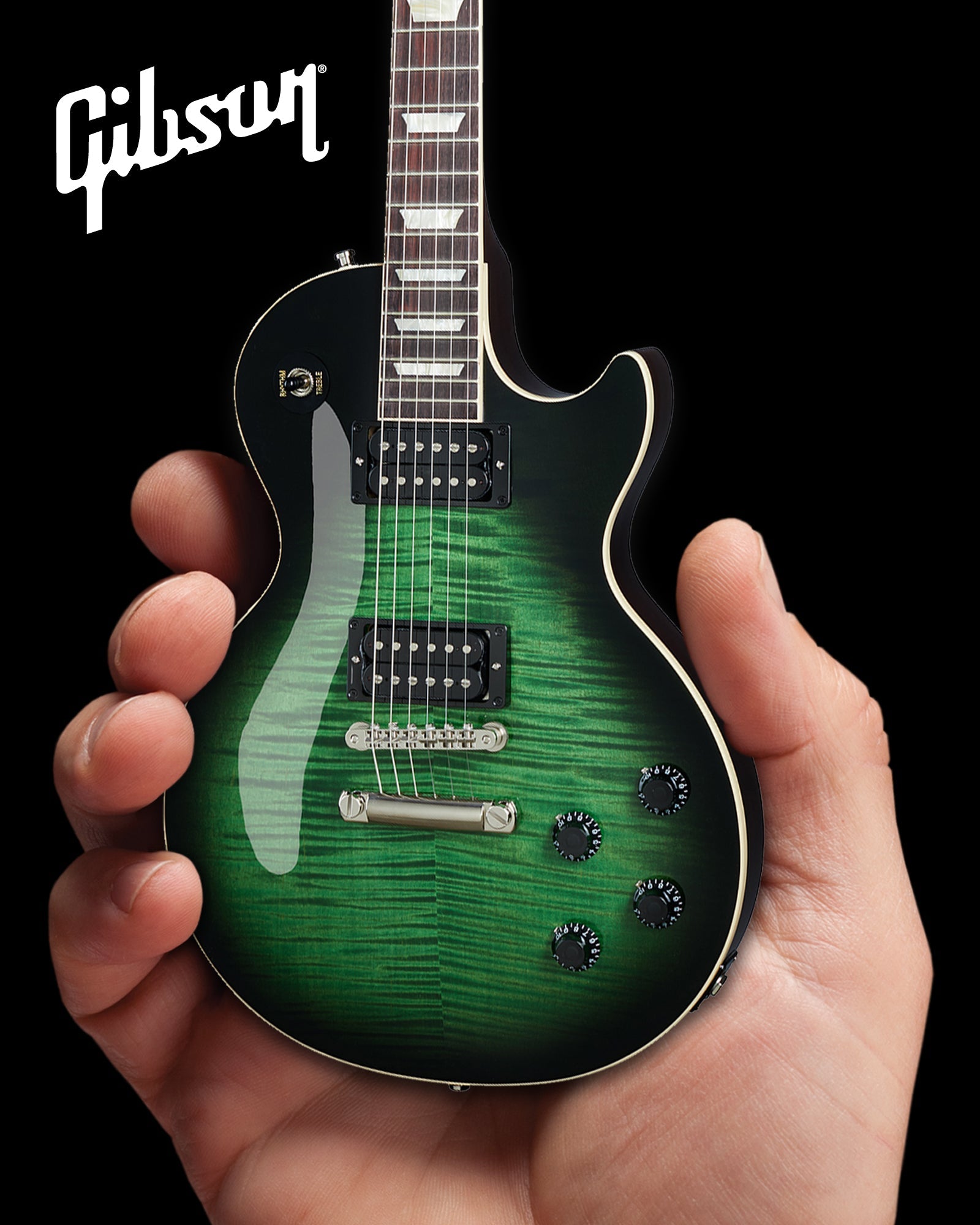 SLASH GIBSON LES PAUL STANDARD ANACONDA BURST 1:4 SCALE MINI GUITAR MODEL