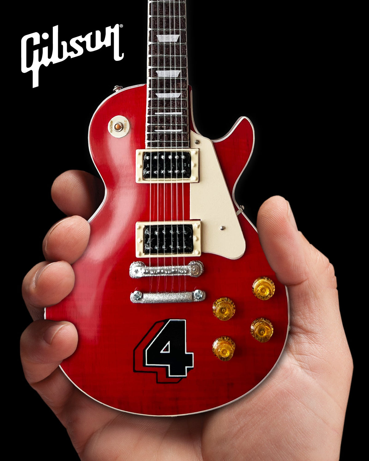 SLASH GIBSON LES PAUL STANDARD TRANSLUCENT CHERRY LIMITED 4 ALBUM EDITION MINI GUITAR MODEL